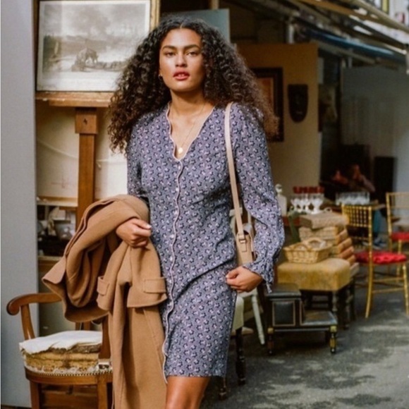 Rouje Tilda Dress, size 4, French 36, navy blue - Picture 1 of 8